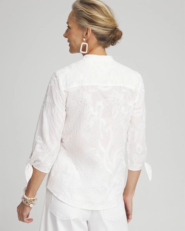 Floral Embroidered Shirt - image 3